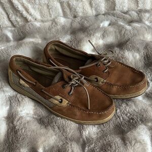 Sperry Brown Leather Boat Shoes for Men